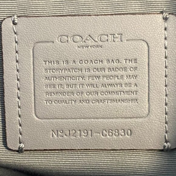 Coach C6830 Kristy Shoulder Bag Pebbled Leather Purse Signature Canvas - Picture 6 of 10